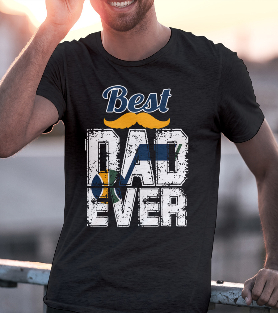 Best Dad Ever Utah Jazz Moustache T-Shirt
