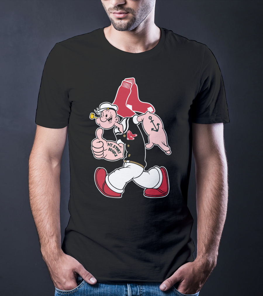 Boston Red Sox Popeye My Story Begins T-Shirt