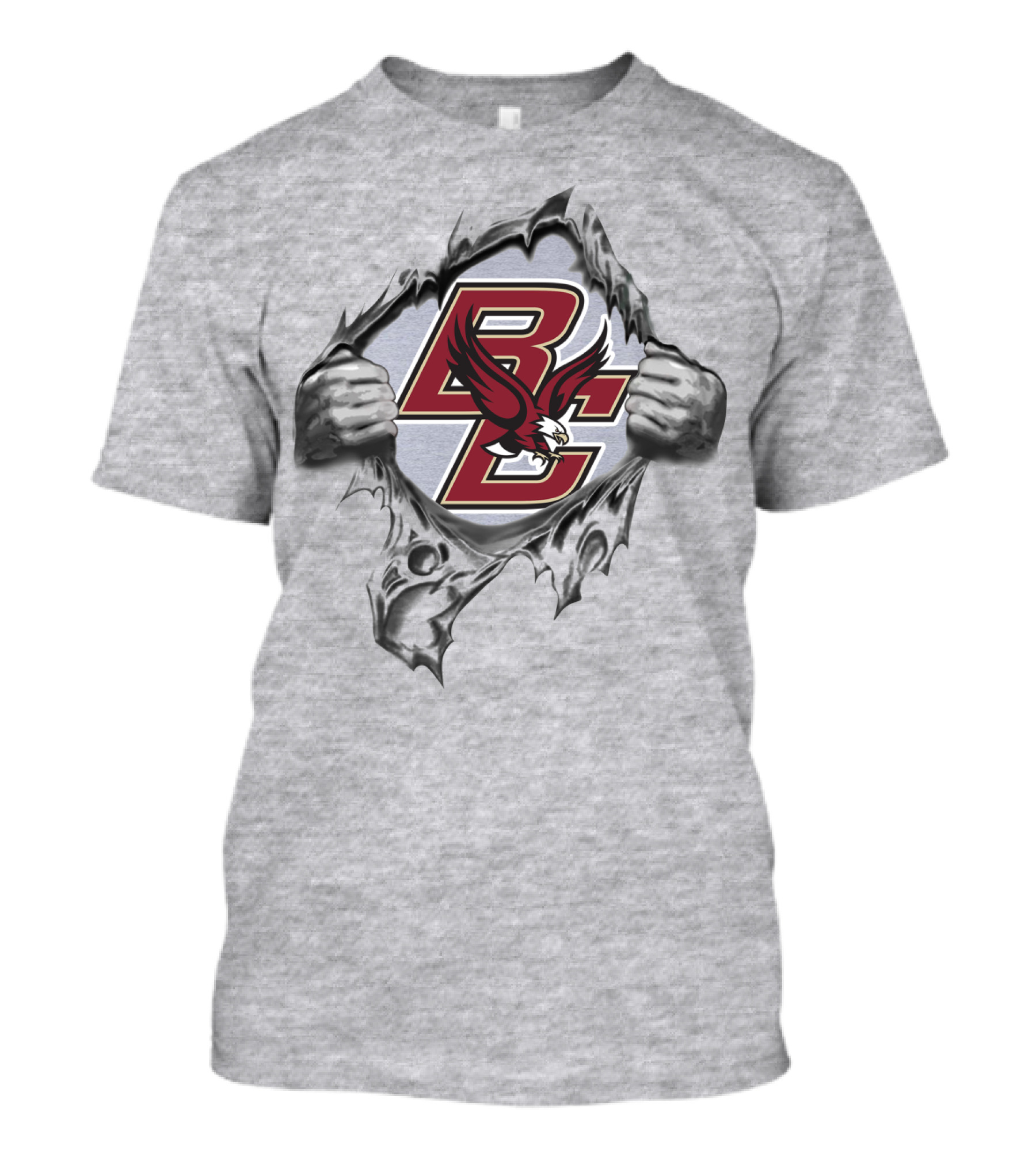 Bc Eagle Logo Ripped Skin T-Shirt