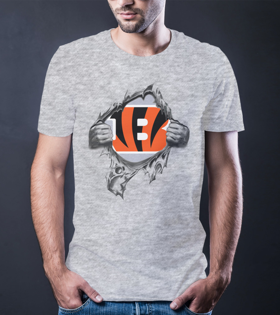 Cincinnati Bengals Logo Emerging From Darkness T-Shirt