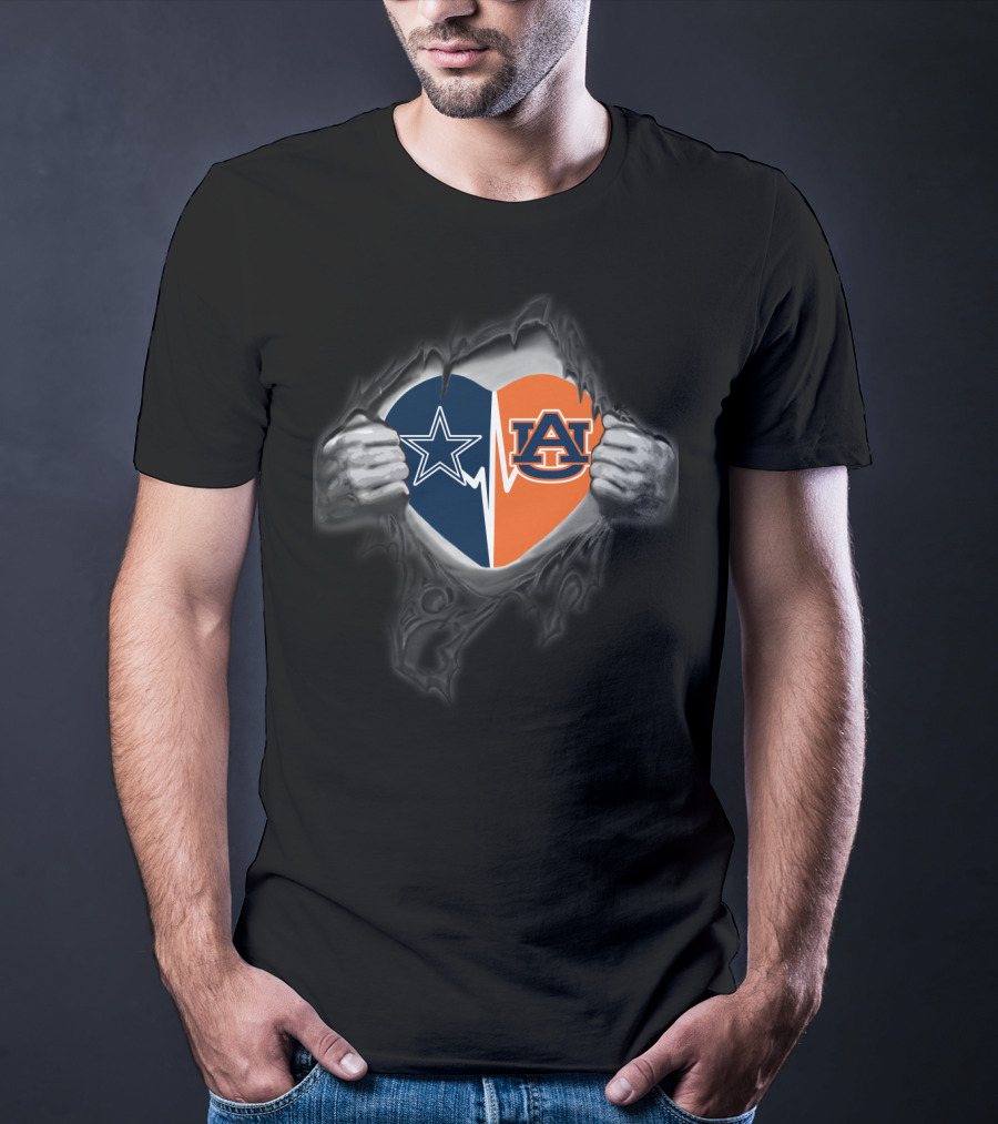 Cowboys Star Auburn Au Heart T-Shirt