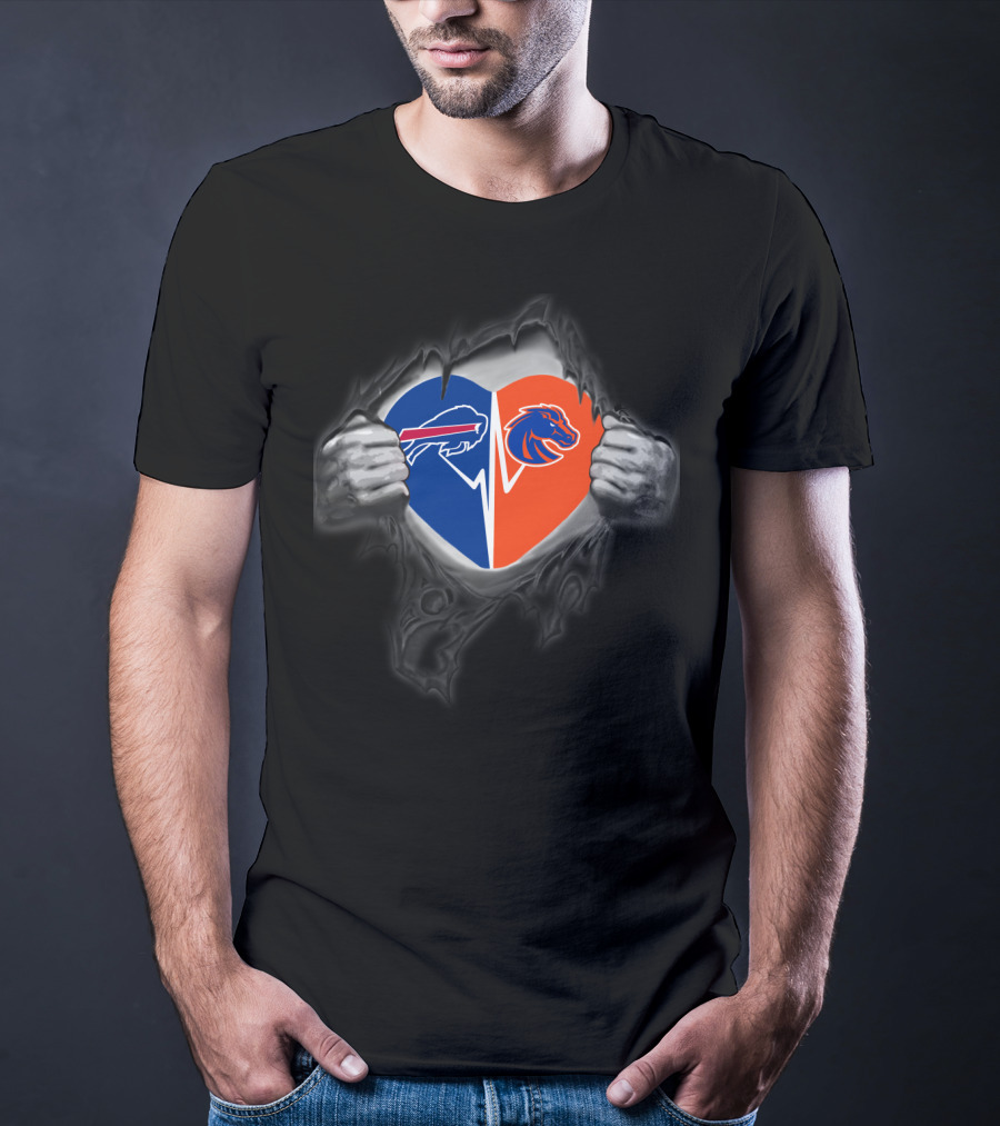 Bills Boise State Broncos Heart T-Shirt