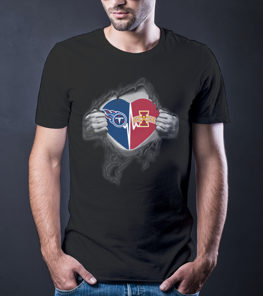 Titans Iowa State Split Heart T-Shirt