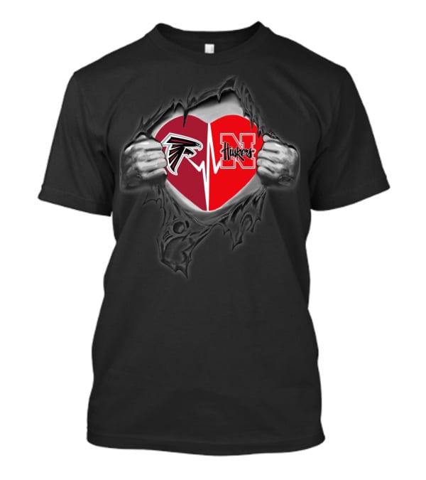 Falcons Huskers Heart T-Shirt