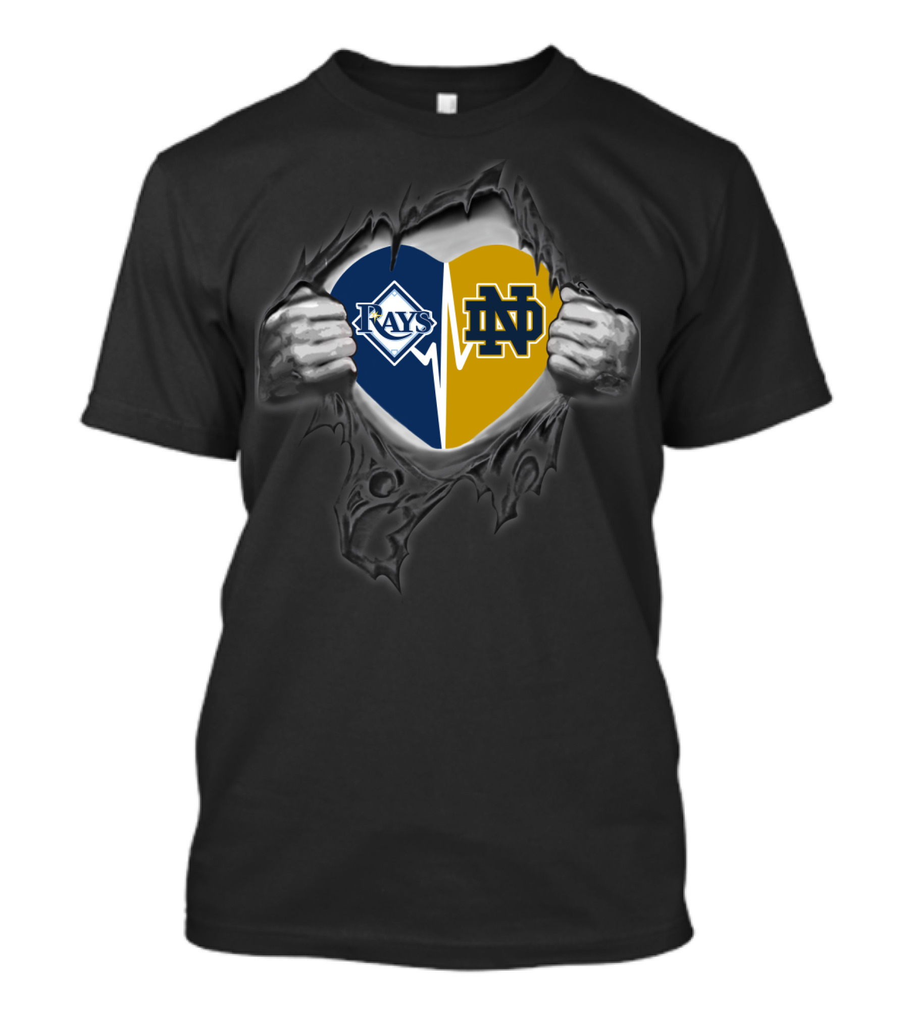Rays Heart Notre Dame Nd T-Shirt