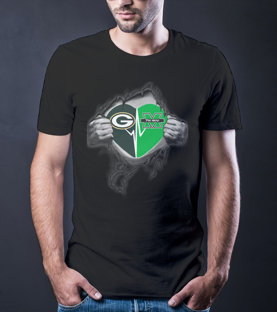 Packers Heartbeat Marshall Thundering Herd T-Shirt