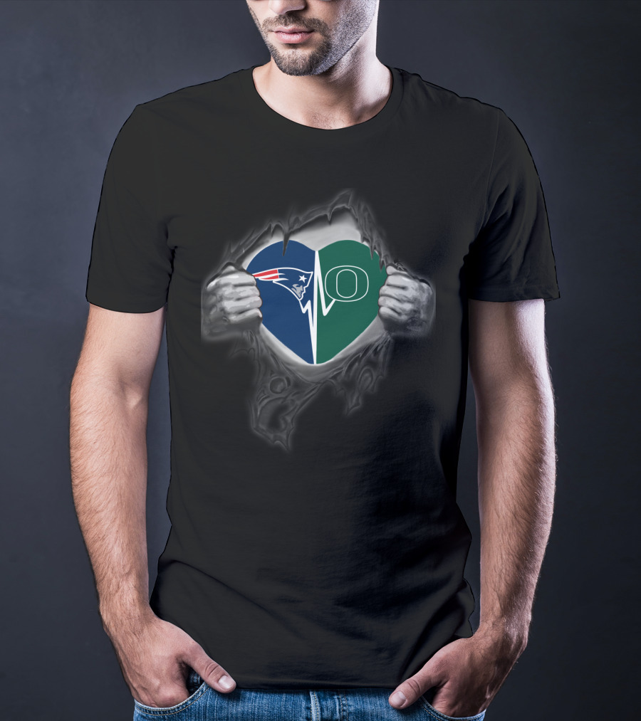 Patriots Heartbeat Oregon Ducks T-Shirt