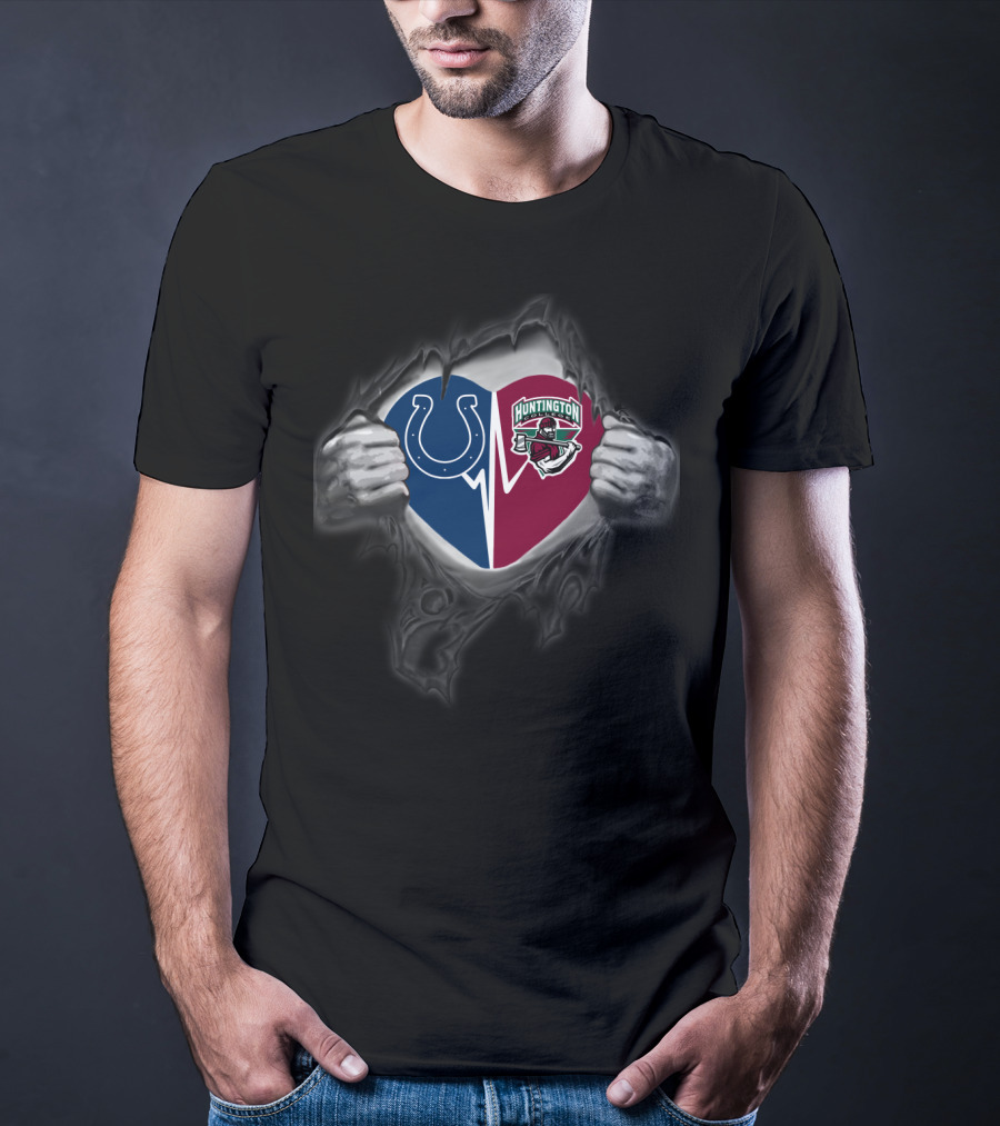Indianapolis Colts Huntington Foresters Heart T-Shirt