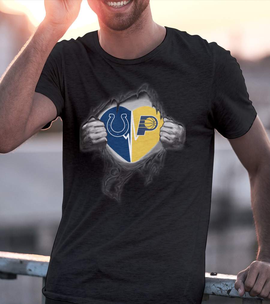 Heart Of Indiana Colts Pacers Fusion T-Shirt
