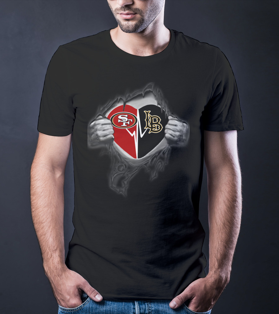 Sf Heart Lb 49ers Fusion T-Shirt