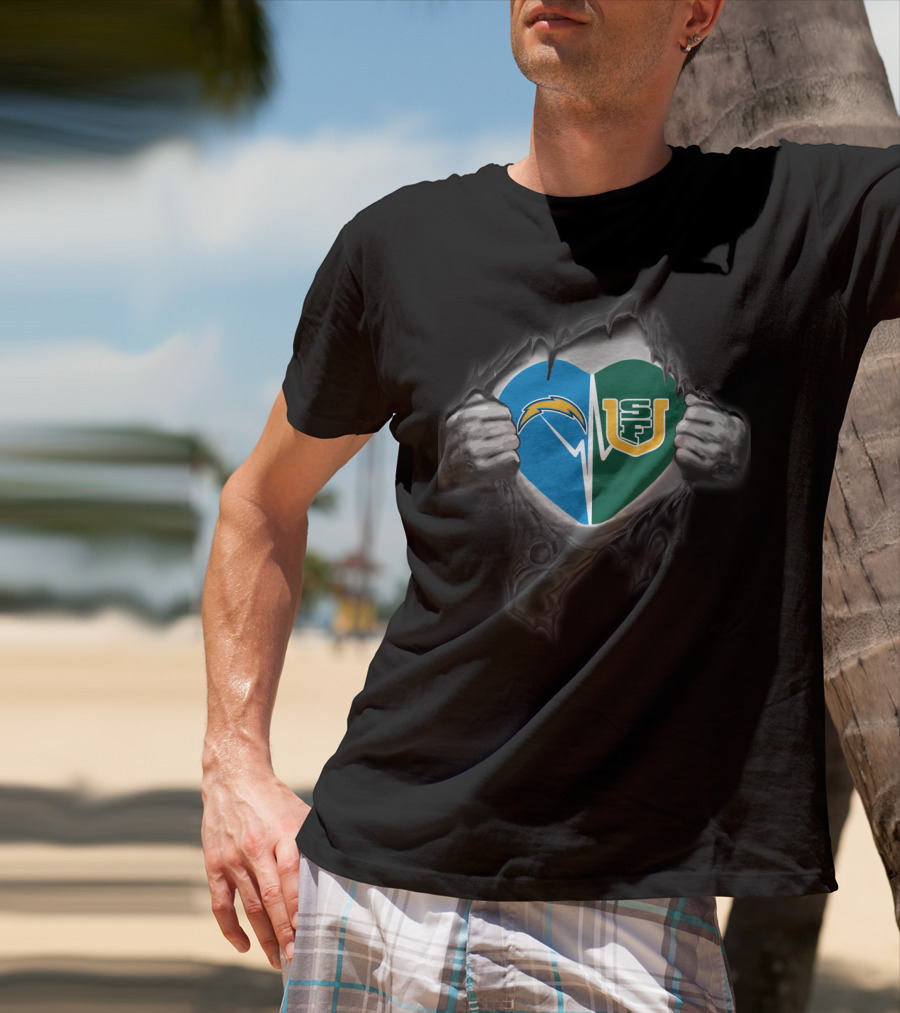 Chargers San Francisco Dons Heart Split T-Shirt