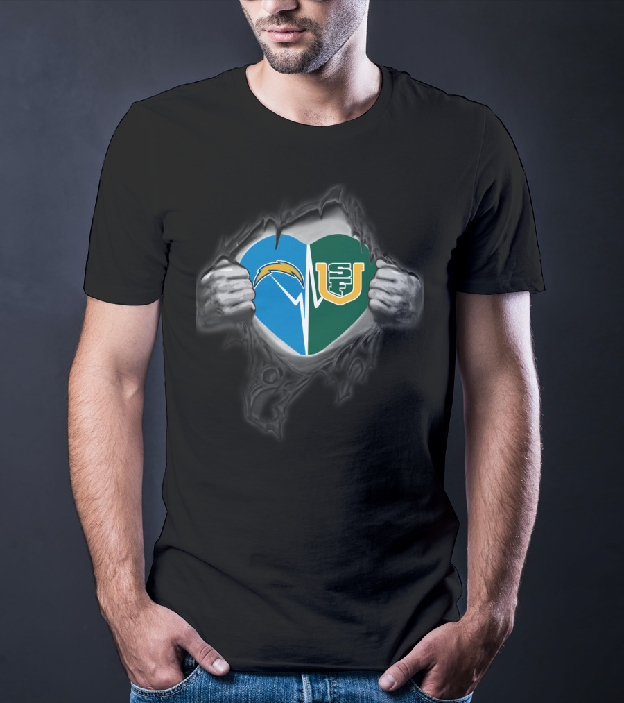 Chargers San Francisco Dons Heart Split T-Shirt