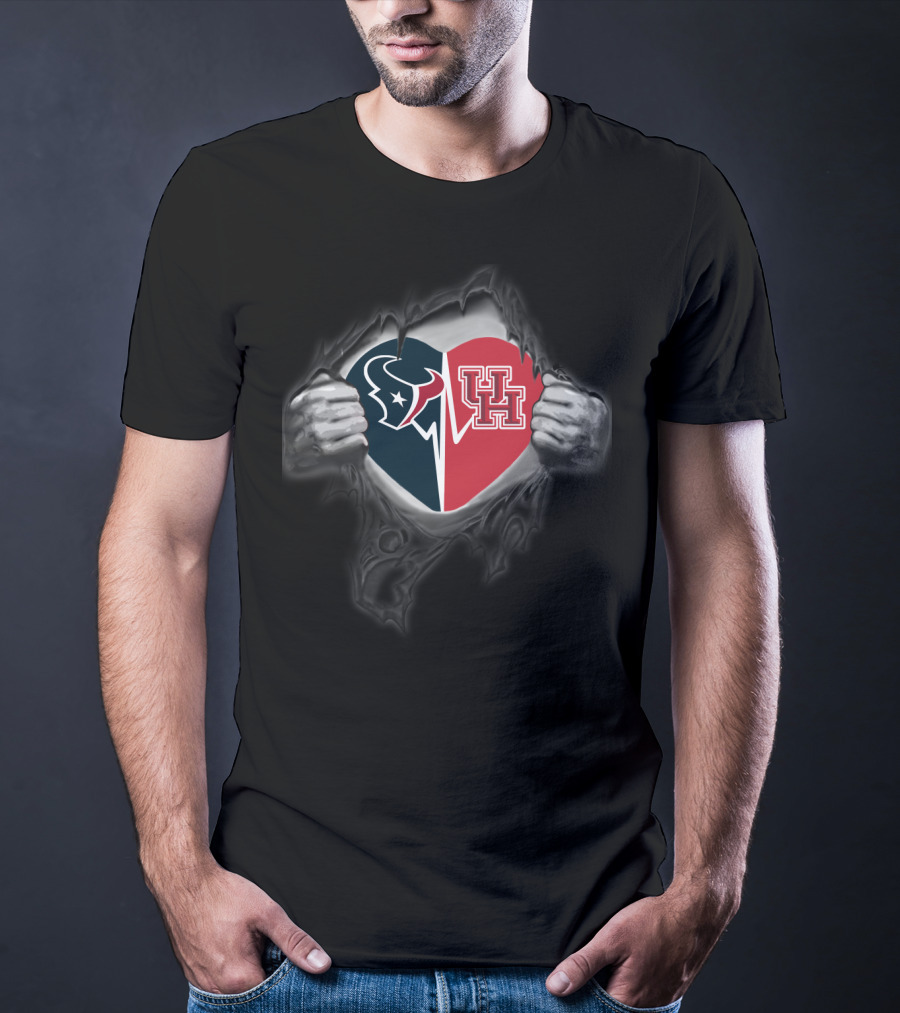 Texans Heartbeat Houston Cougars T-Shirt