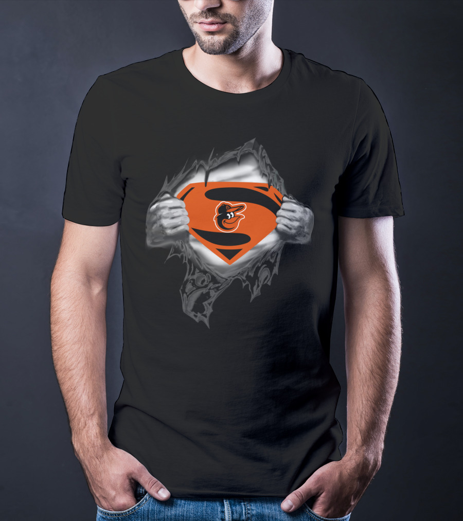 Baltimore Orioles Superman Logo Mashup T-Shirt