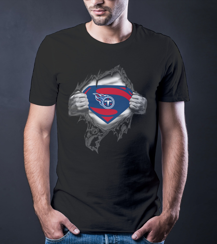 Superman Logo Tennessee Titans T-Shirt