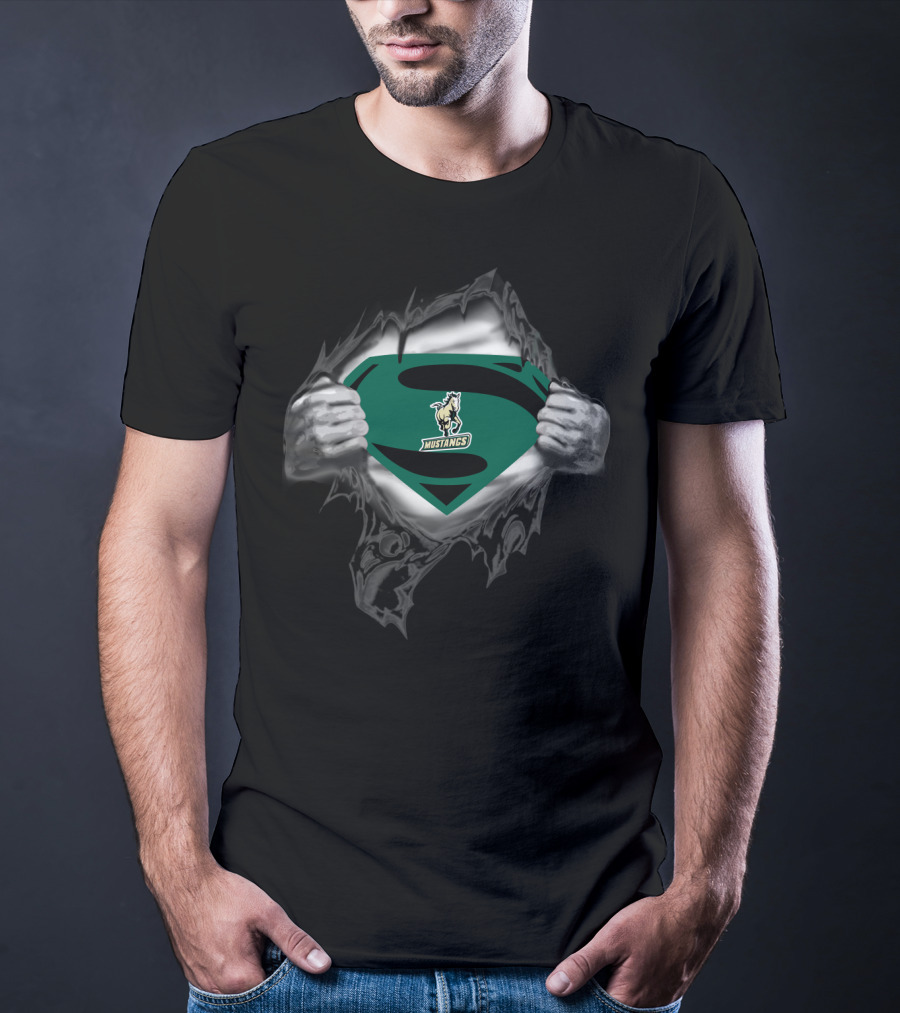 Superman Cal Poly Mustangs Logo 192 T-Shirt