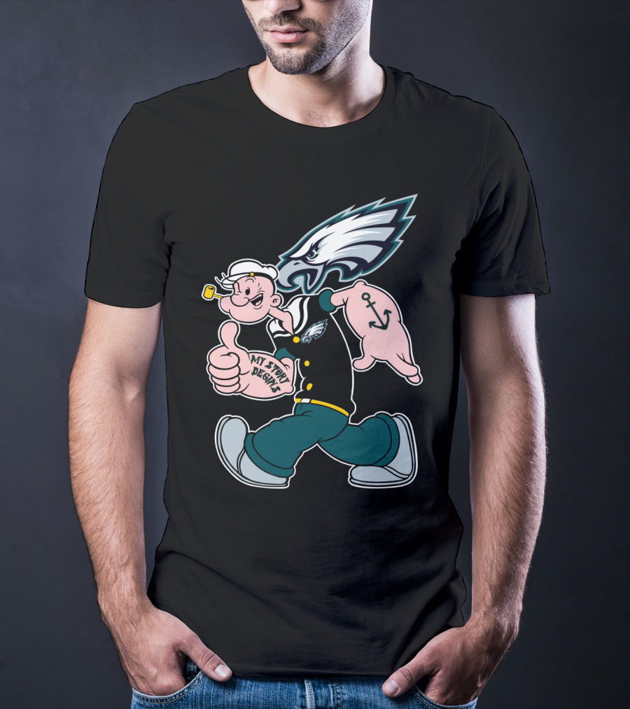 Philadelphia Eagles Popeye My Story Designs T-Shirt