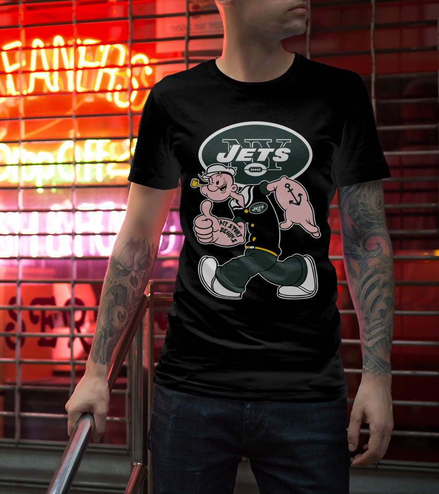 New York Jets Popeye My Story Begins T-Shirt