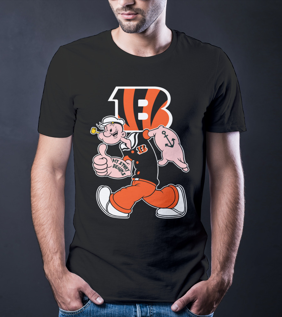Bengals Popeye My Story Design 26 Cincinnati Bengals T-Shirt