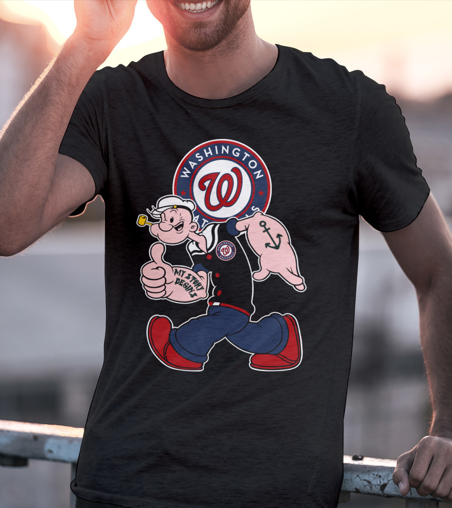 Washington Nationals Popeye My Story Begins T-Shirt