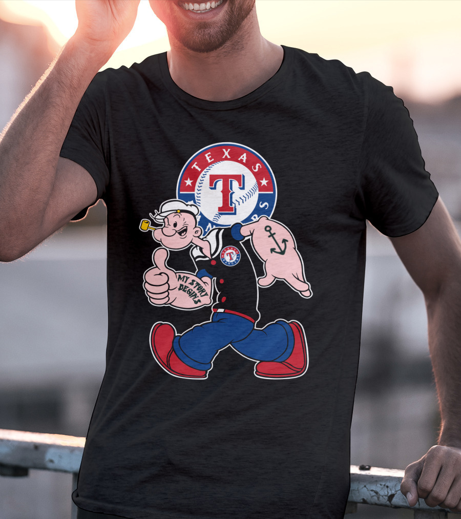 Texas Rangers Popeye My Story Begins T-Shirt