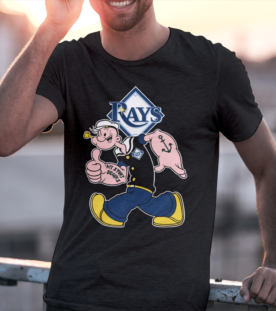 Tampa Bay Rays Popeye My Story Begins Anchors Sailor T-Shirt