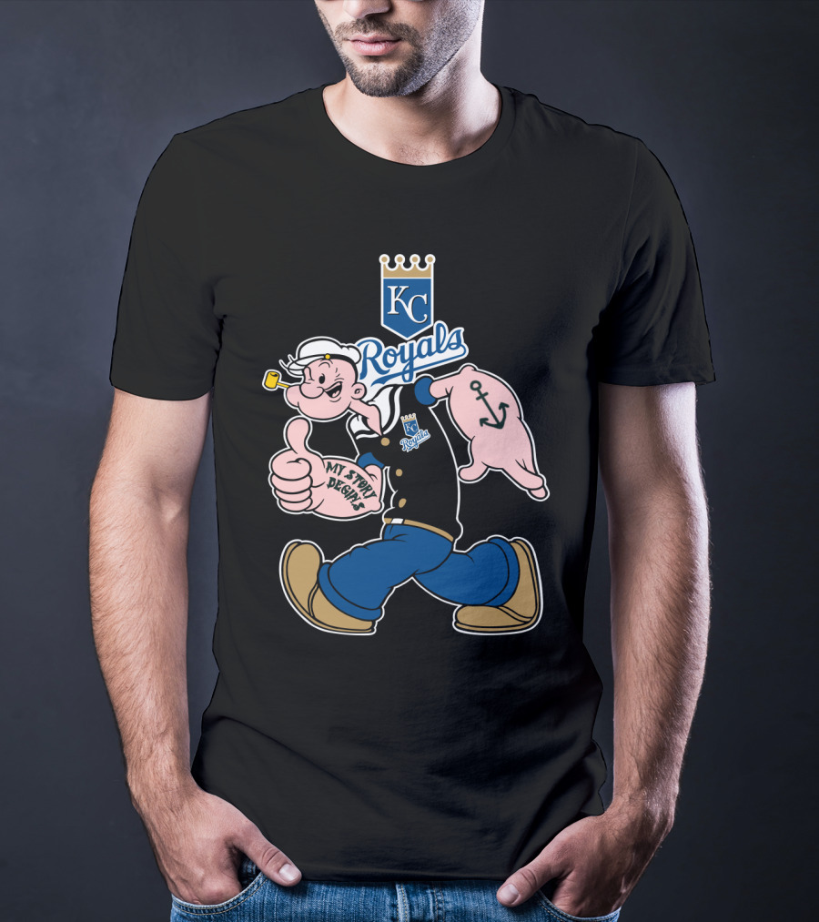 Kansas City Royals Kc Royals Popeye My Story Designs T-Shirt