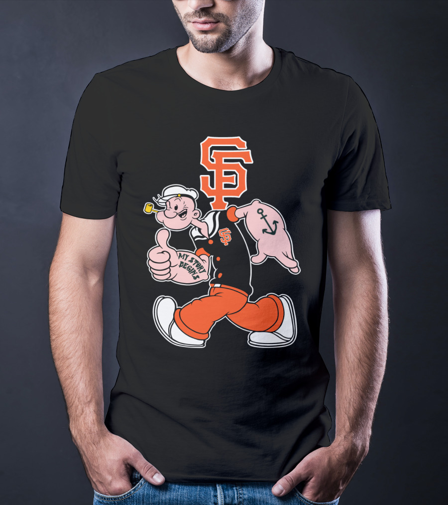 Sf Giants Popeye My Story T-Shirt