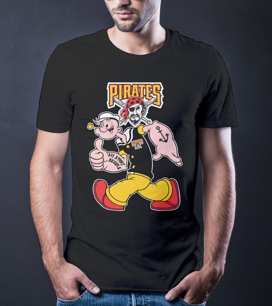 Pirates Popeye My Story Designs 51 Pittsburgh Pirates T-Shirt
