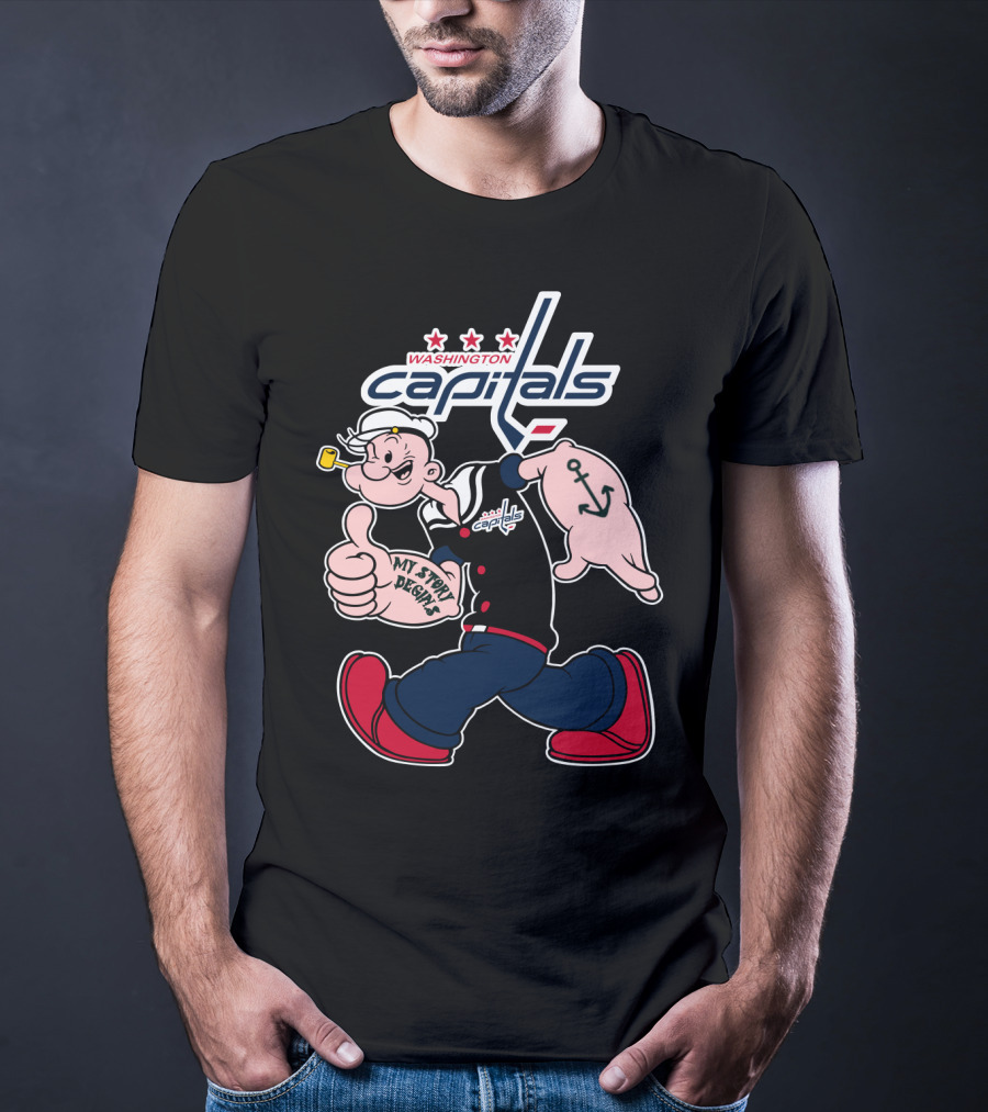 Washington Capitals Popeye My Story Begins T-Shirt