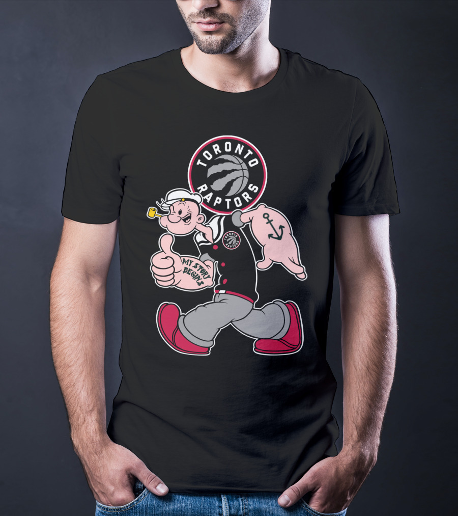 Toronto Raptors '95 My Story Begins Popeye T-Shirt