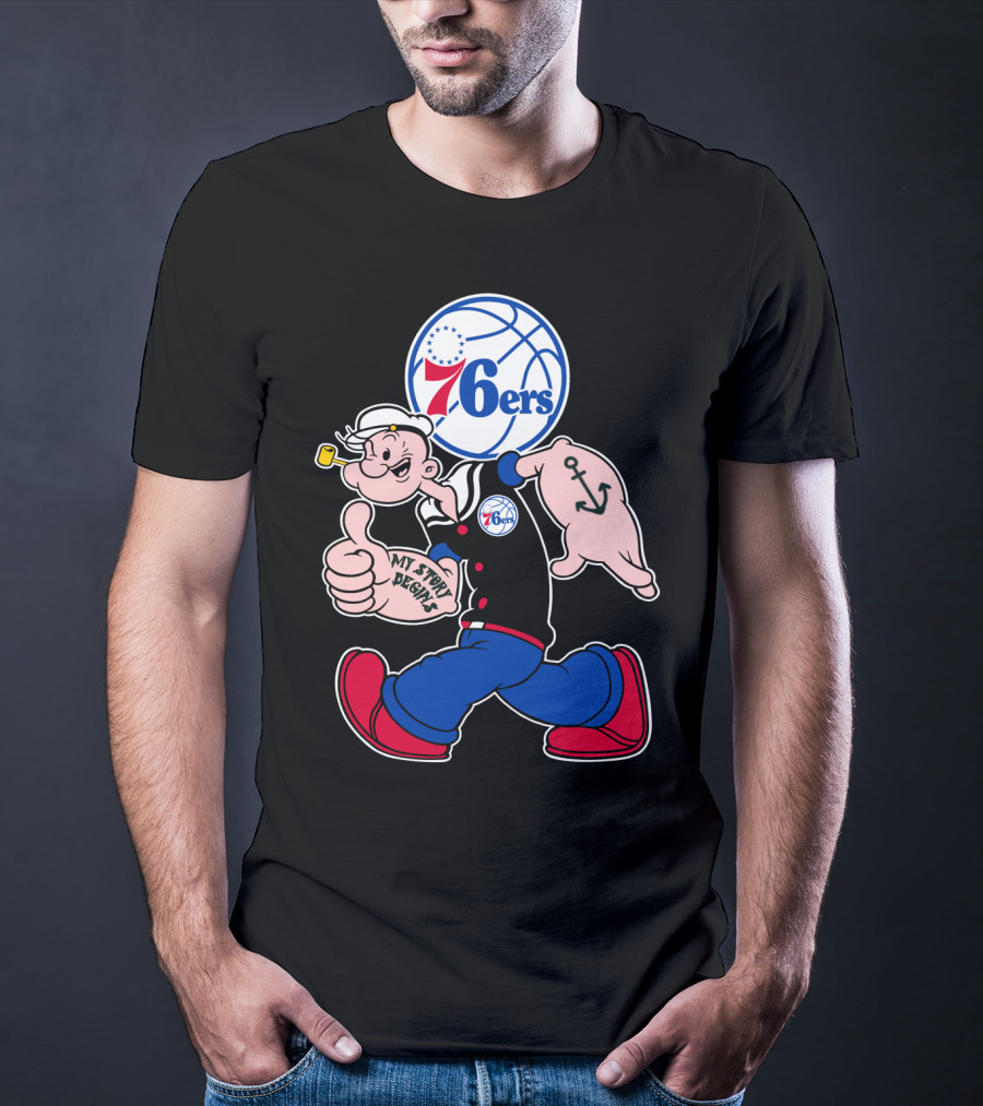 Philadelphia 76ers Popeye My Story Begins T-Shirt