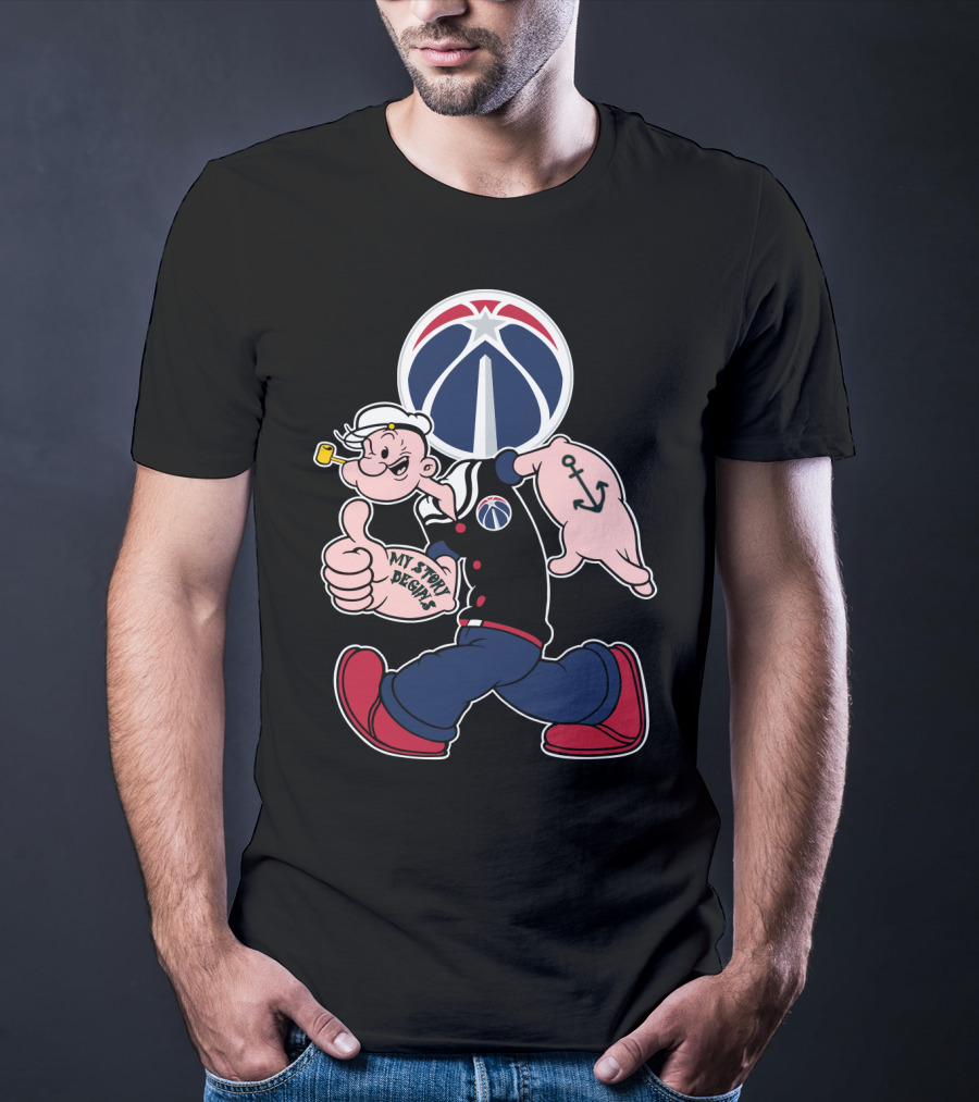 Washington Wizards Popeye My Story Designs T-Shirt