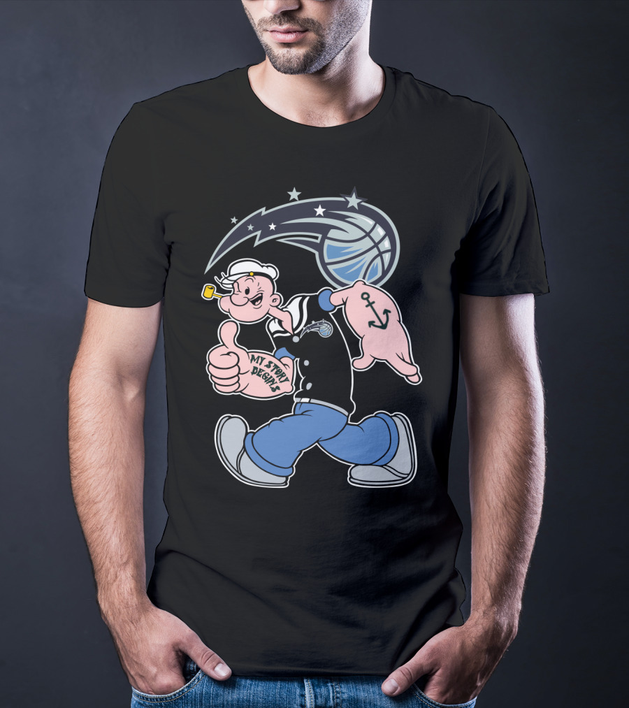 Orlando Magic Popeye My Story Begins Basketball Anchor T-Shirt