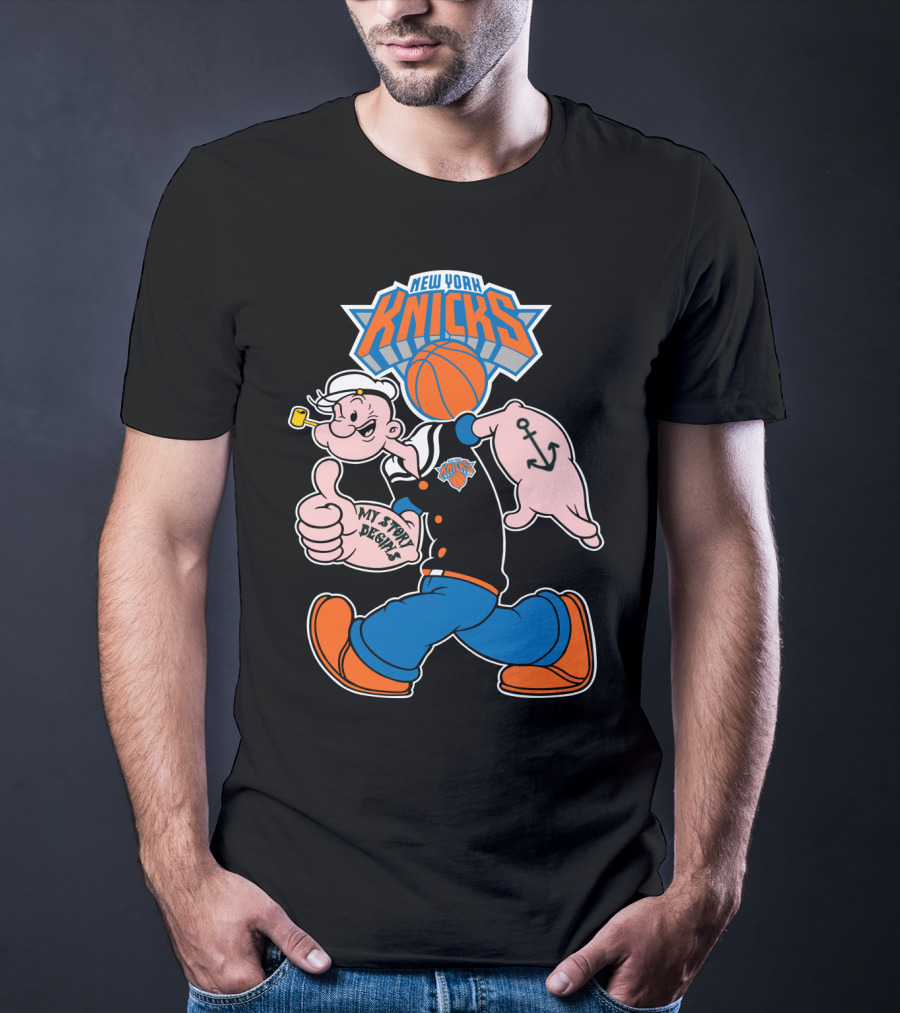 New York Knicks Popeye Cartoon Basketball Collaboration 103 T-Shirt