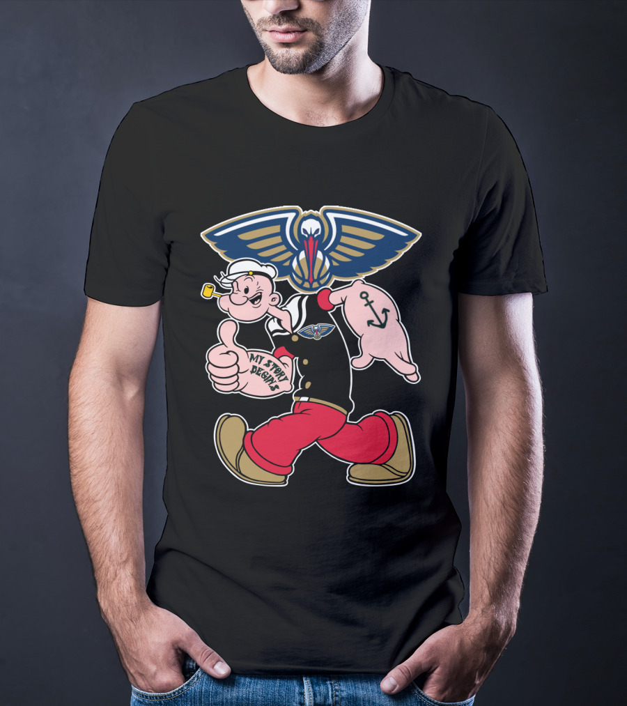 New Orleans Pelicans Popeye My Story Designs T-Shirt
