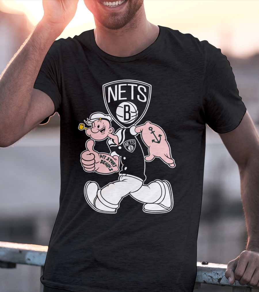 Brooklyn Nets My Story Begins Popeye 120 T-Shirt