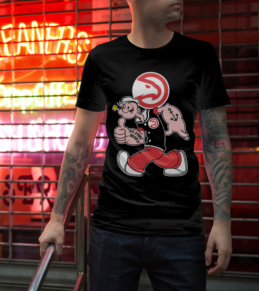 Atlanta Hawks Popeye Mashup My Story Designs T-Shirt