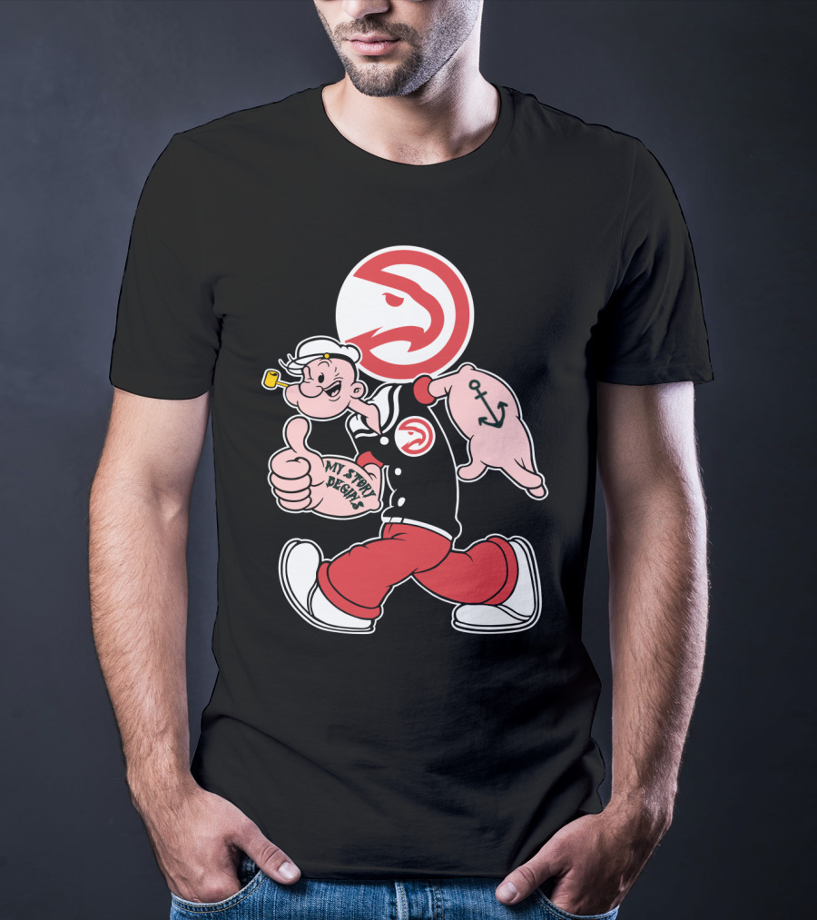 Atlanta Hawks Popeye Mashup My Story Designs T-Shirt