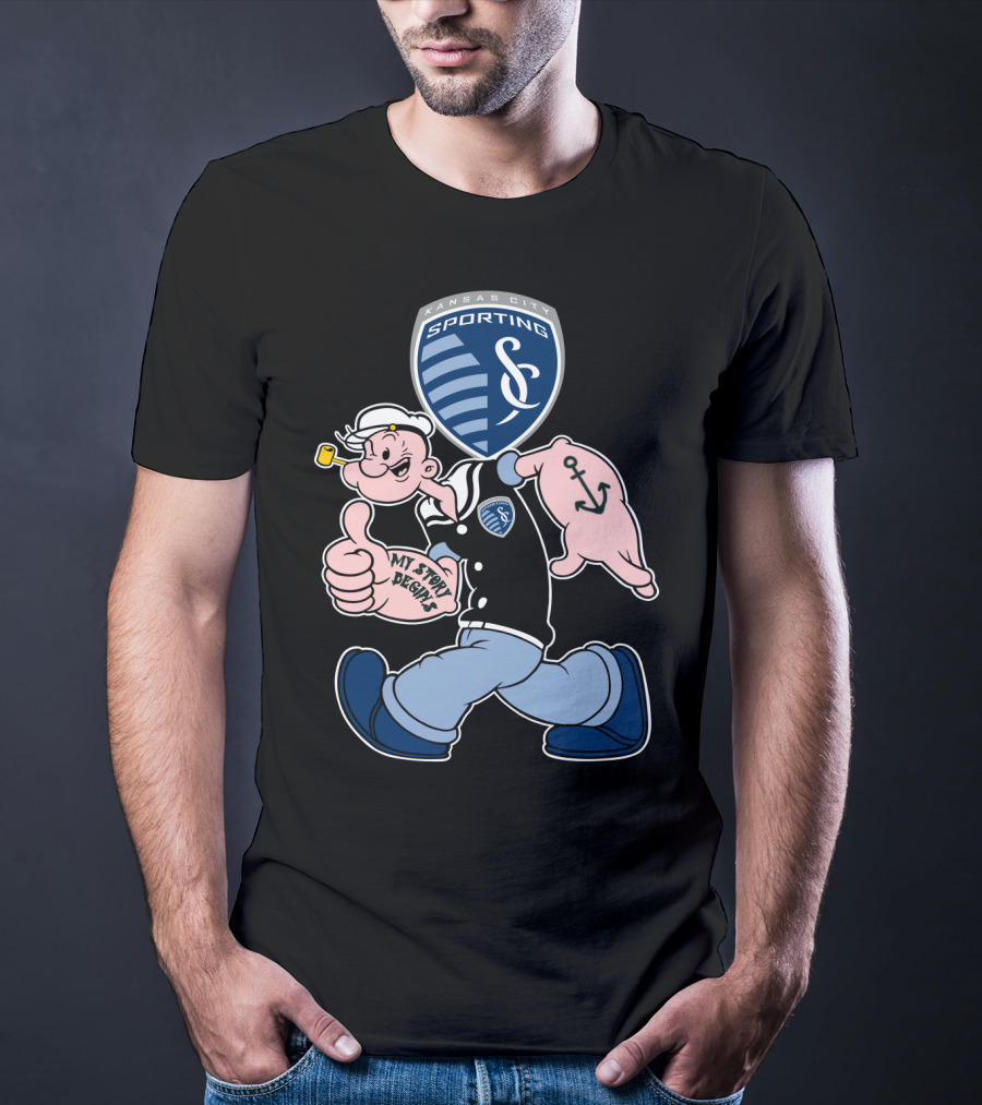 Sporting Kansas City 125 My Story Designs Popeye Style T-Shirt