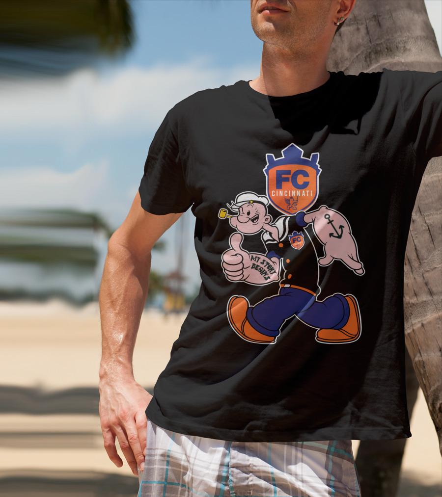 Fc Cincinnati My Story Begins Popeye Anchor T-Shirt
