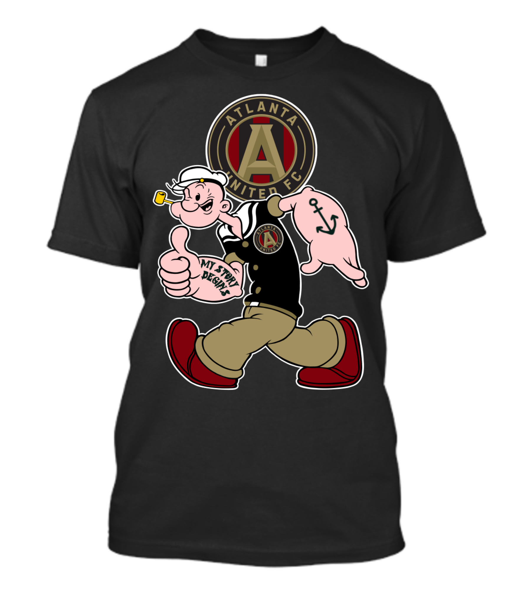Atlanta United Fc Popeye My Story Begins T-Shirt