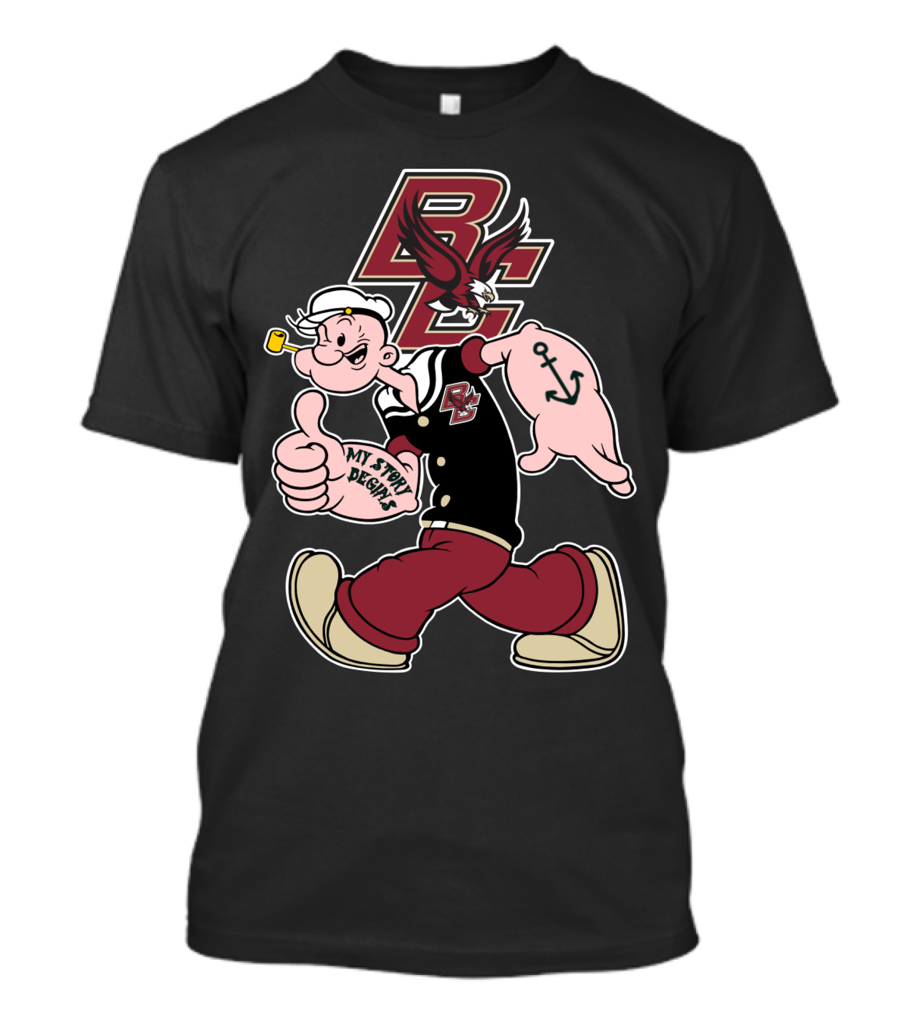 Bc Boston College Eagles My Story Begins T-Shirt