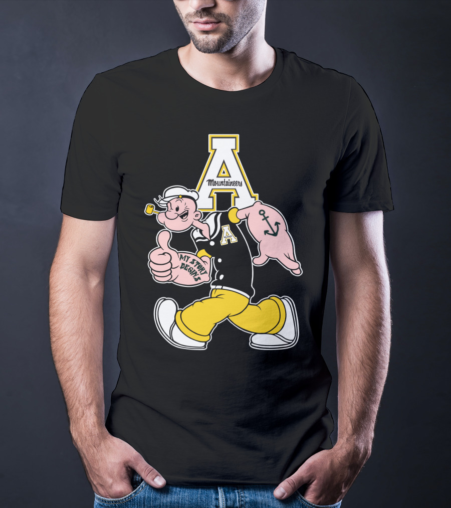 Appalachian State Mountaineers Popeye Anchor T-Shirt