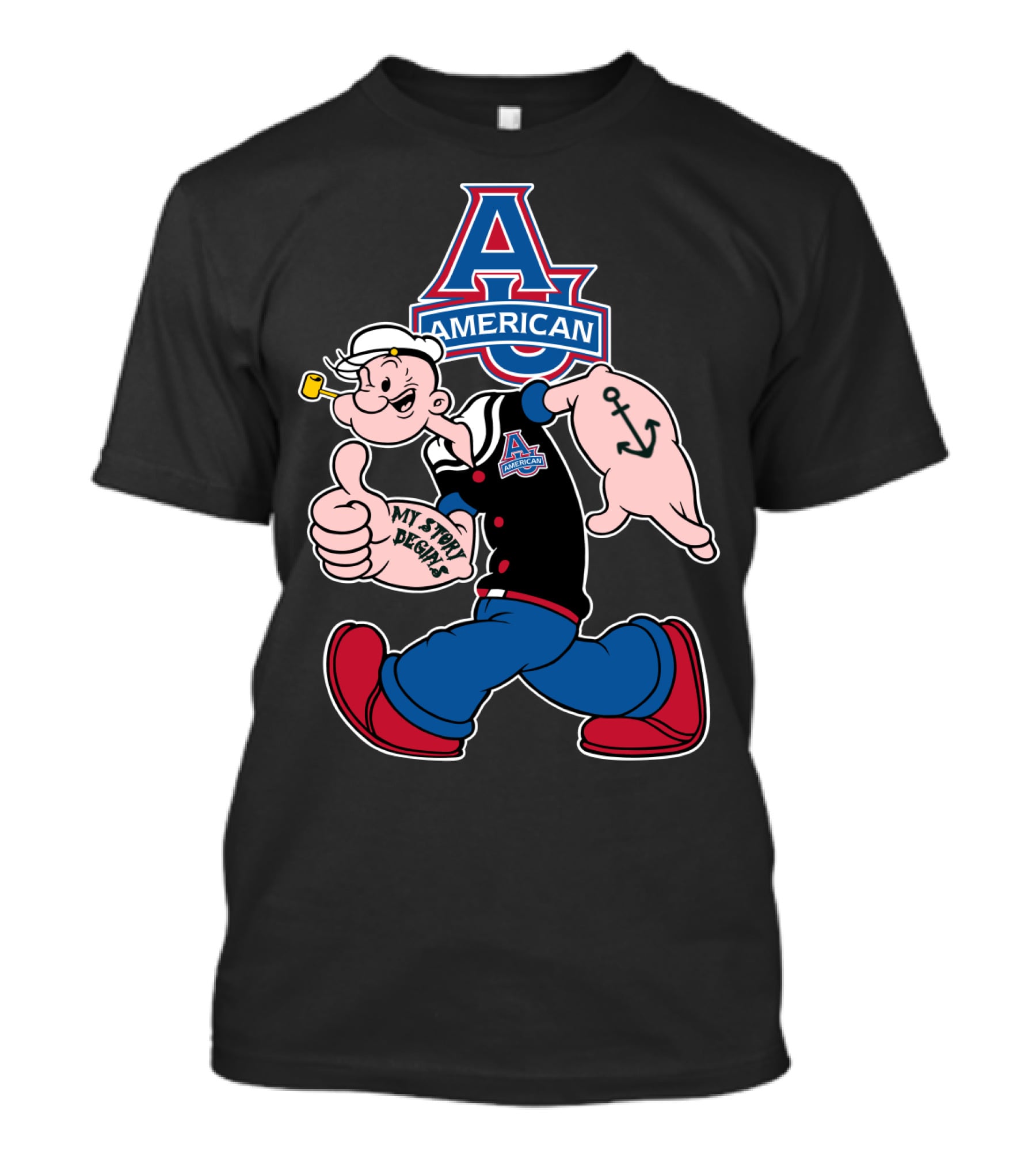 American Eagles Popeye My Story Begins Anchor T-Shirt