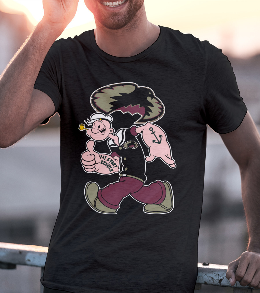 Popeye My Story Begins Denver Pioneers T-Shirt