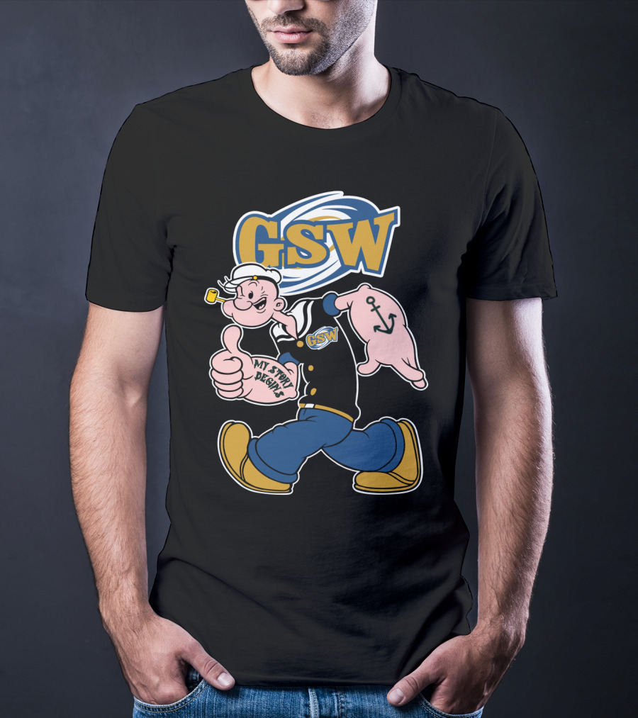 Georgia Southwestern Hurricanes Gsw Sailor Character With Anchor And Pipe T-Shirt