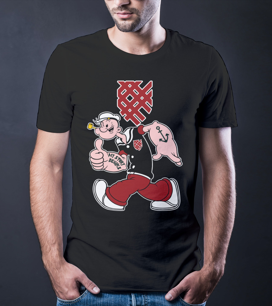 Macalester My Story Begins Sailor Anchor Tattoo T-Shirt