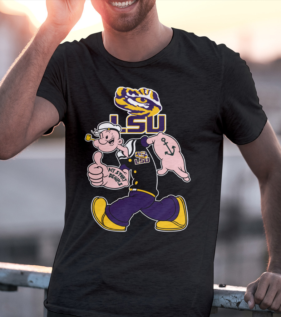 Lsu Tigers Popeye My Story Begins T-Shirt