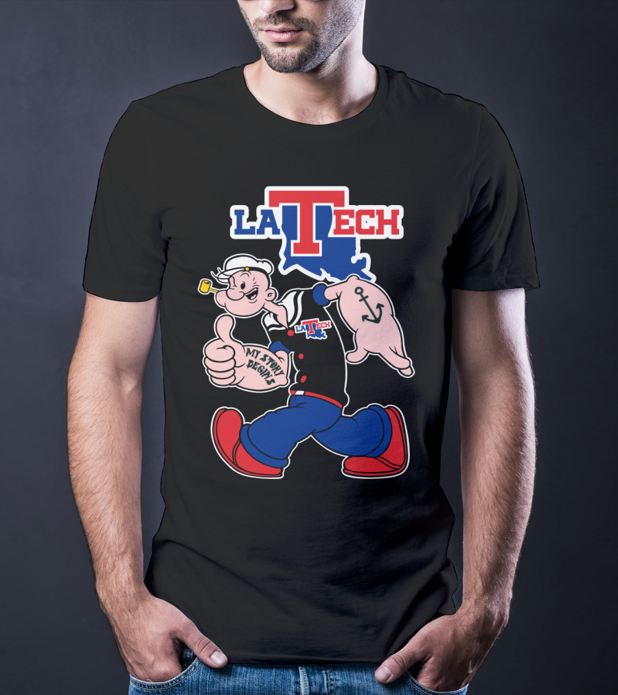 La Tech Bulldogs Popeye My Story Begins T-Shirt